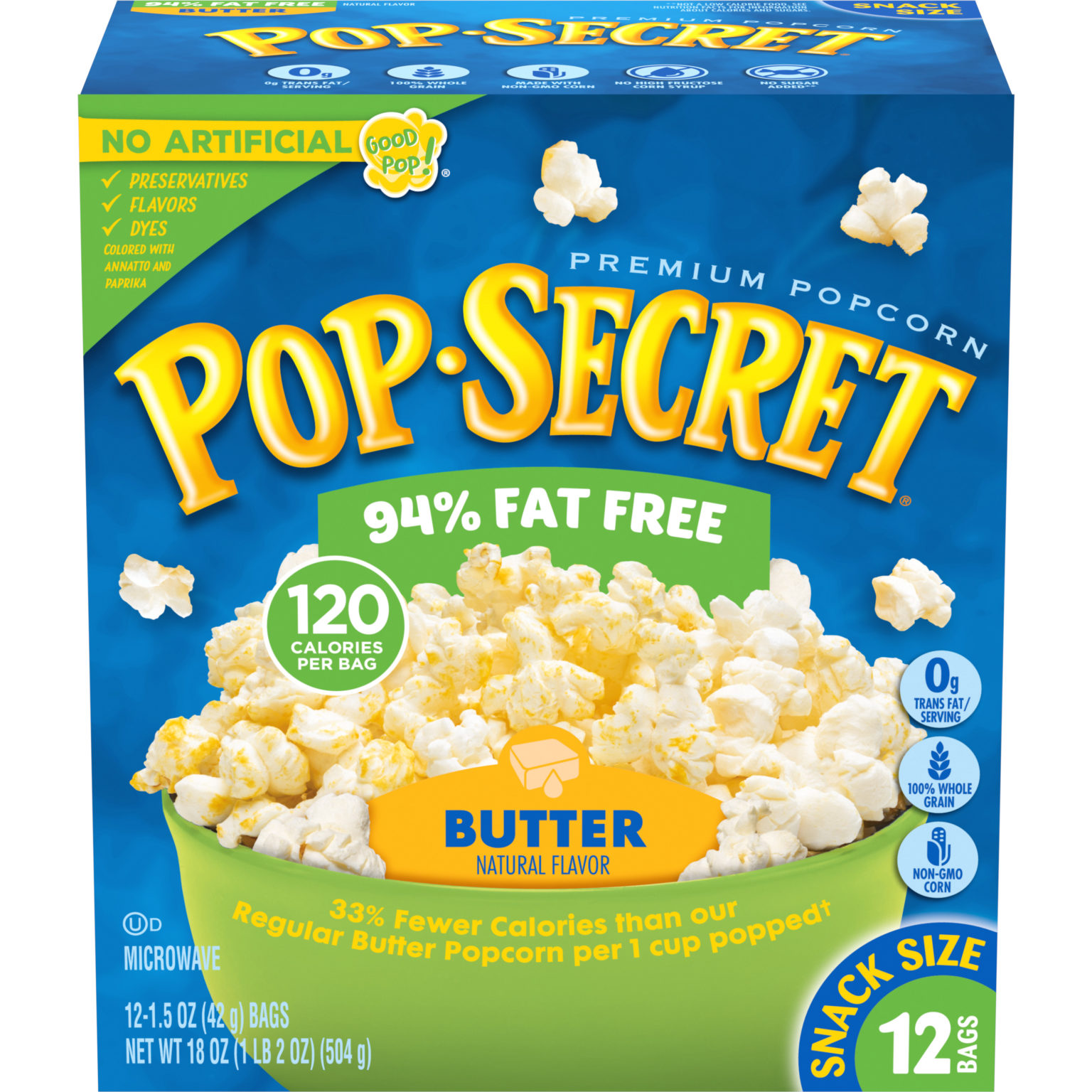 94% Fat Free Butter Flavor - Pop Secret